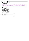 AQA A LEVEL BIOLOGY ,CHEMISTRY PAPER 3 MS