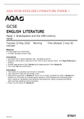 AQA GCSE ENGLISH LITERATURE PAPER 1