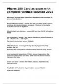 Pharm 180 Cardiac exam with complete verified solution 2025&period;