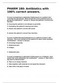 PHARM 180 Antibiotics with 100- correct answers&period;