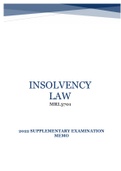 2022 SUPPLEMENTARY EXAM REFERENCED - Insolvency Law (MRL3701)