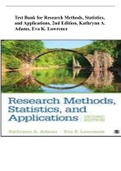 Test Bank for Research Methods, Statistics, and Applications, 2nd Edition