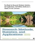 Test Bank for Research Methods&comma; Statistics&comma; and Applications&comma; 2nd Edition
