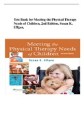 Test Bank for Meeting the Physical Therapy Needs of Children, 2nd Edition