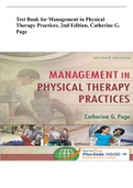 Test Bank for Management in Physical Therapy Practices, 2nd Edition