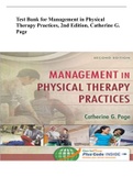 Test Bank for Management in Physical Therapy Practices&comma; 2nd Edition