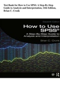 Test Bank for How to Use SPSS A Step-By-Step&period;pdf