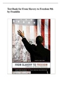 Test Bank for From Slavery to Freedom 9th by Franklin&period;pdf