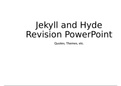 'Jekyll and Hyde' Key Quotations PowerPoint