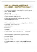 NRS 3026 EXAM QUESTIONS 2024&period;2025 &vert;GUARANTEED PASS