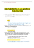 HEALTH SCI COH 315 HESI V3 PN EXIT EXAM 110 QUESTIONS AND ANSWER GRADED A