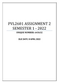 PVL2601 ASSIGNMENT 2 SEMESTER 1 - 2022 (643632)