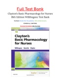 Clayton&rsquo;s Basic Pharmacology for Nurses 18th Edition Willihnganz Test Bank