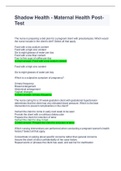 Shadow Health - Maternal Health Post-Test Latest 2022&lpar;Score an A&rpar;