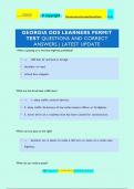 GEORGIA DDS LEARNERS PERMIT  TEST QUESTIONS AND CORRECT  ANSWERS &vert; LATEST UPDATE