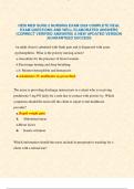 HESI MED SURG 2 NURSING EXAM 2024 COMPLETE REAL EXAM QUESTIONS AND WELL ELABORATED ANSWERS &lpar;CORRECT VERIFIED ANSWERS&rpar; A NEW UPDATED VERSION &vert;GUARANTEED SUCCESS
