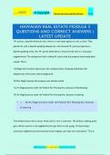 HAWAIIAN REAL ESTATE MODULE 3 QUESTIONS AND CORRECT ANSWERS &vert;  LATEST UPDATE