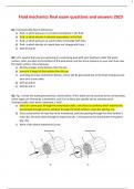 Fluid mechanics final exam questions and answers 2025  GRADED A&plus; 