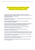  Private Security Exam With Correct Questions And Answers 2024
