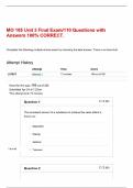  MO 185 Unit 3 Final Exam&sol;110 Questions with Answers 100&percnt; CORRECT&period;