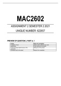 MAC2602 ASSIGNMENT SEMISTER 1 & 2 2021