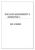 DSC1630 ASSIGNMENT 2 SEMESTER 1 