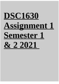 DSC1630 Assignment 1 Semester 1 & 2 2021 