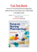 Focus on Nursing Pharmacology 8th Edition Karch Test Bank