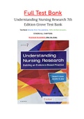 Understanding Nursing Research 7th Edition Grove Test Bank