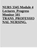NURS 3345 Module 4 Lectures_Progress Monitor 501 TRANS_PROFESSIO NAL NURSING.