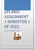 LPL4801 ASSIGNMENT 1 SEMESTER 1 OF 2022 [598380]