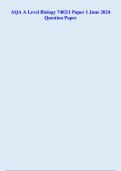 AQA A Level Biology 7402&sol;1 Paper 1 June 2024 Question Paper