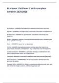 Business 104 Exam 2 with complete solution 2024&lowbar;2025&period;
