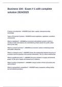 Business 104 - Exam - 1 with complete solution 2024&lowbar;2025&period;