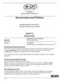 CCEA Government and Politics  Assessment Unit A2 1 Comparative Government