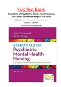 Psychiatric Mental Health Nursing 7th Edition Videbeck Test Bank
