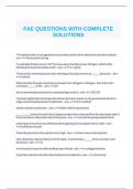 FAE QUESTIONS &lpar;ILLINOIS&rpar; QUESTIONS WITH COMPLETE SOLUTIONS