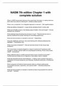 NASM 7th edition Exam Expected Questions and Answers &lpar;Verified by Expert&rpar;