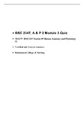 BSC 2347 AP 2 Module 3 Quiz  (3 Latest Versions), BSC 2347 AP 2 (Latest) Human Anatomy and Physiology II, Secure HIGHSCORE, Rasmussen College