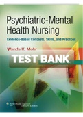 TEST BANK FOR PSYCHIATRIC MENTAL HEALTH NURSING 8TH EDITION WANDA MOHR