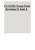 CLA1501 Exam Pack  Revision Q And A