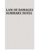 LPL4802 LAW OF DAMAGES SUMMARY NOTES