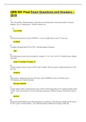 QRB 501 Final Exam Questions and Answers &ndash; 2019