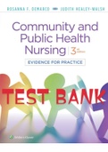 TEST BANK FOR Community and Public Health Nursing 3rd Edition DeMarco Walsh