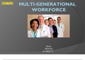 MHA 543 &colon; Benchmark Assignment- Multigenerational Workforce&comma; power point presentation&comma; A&plus; Work&period;