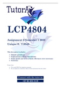 LCP4804 Assignment 2 Semester 1 2022