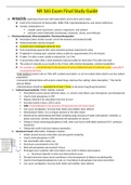 NR565 / NR 565 Final Exam Study Guide (Latest 2022 / 2023):  - Chamberlain