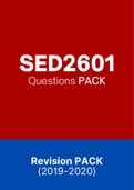 SED2601 - Exam Questions PACK (2019-2020)