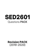 SED2601 - Exam Questions PACK (2019-2020) 