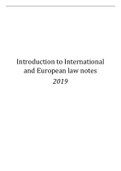 Introduction to International and European law notes 